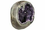 Deep Purple Amethyst Geode with Polished Face - Uruguay #113867-2